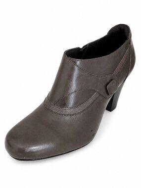 Clarks Bendables “Ruby Edge” Leather Shooties – Women’s 10W – Snakeskin Embossed